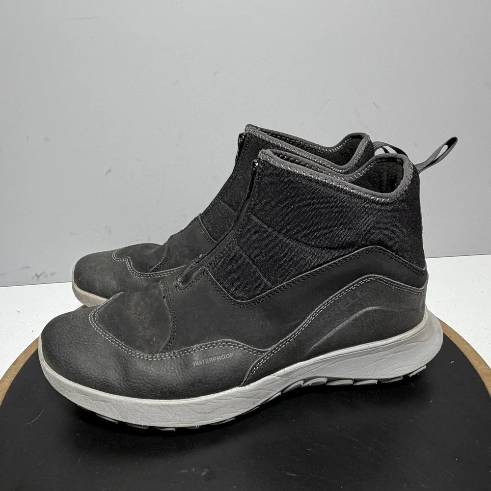 Merrell Boots Mens Size 10 Black Zip Ankle Cloud Zip Polar Waterproof Winter